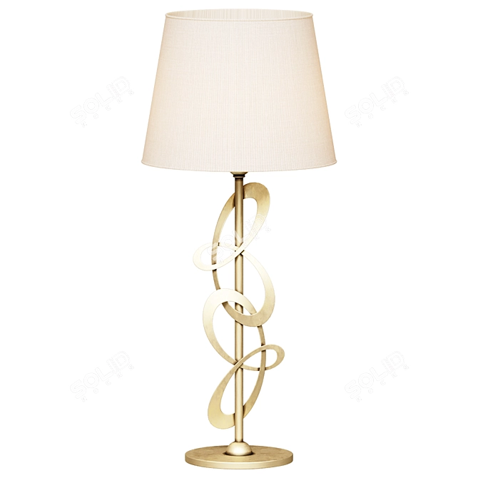 Elegant Decò Bedside Lighting 3D model image 1