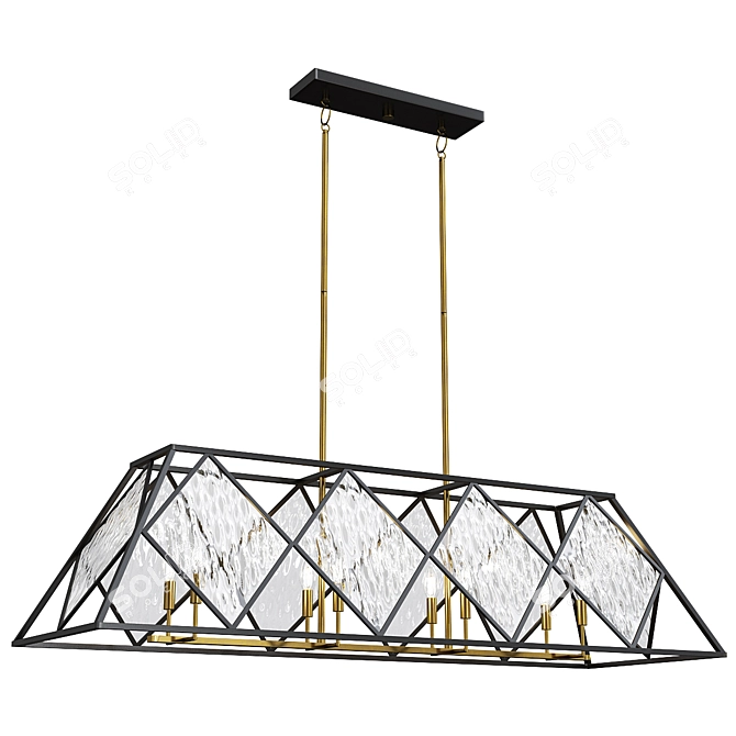 Savoy House Capella Linear Chandelier 3D model image 1
