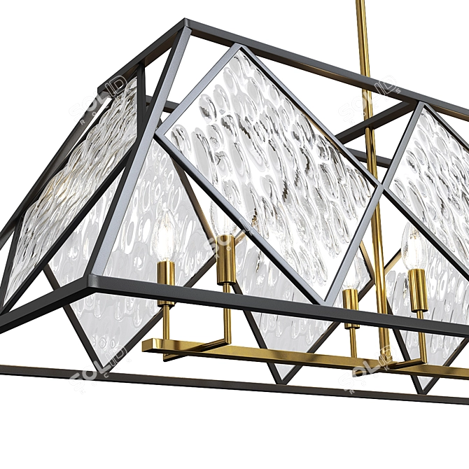 Savoy House Capella Linear Chandelier 3D model image 2