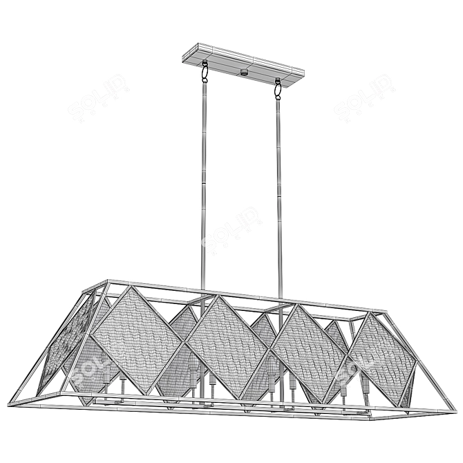 Savoy House Capella Linear Chandelier 3D model image 3
