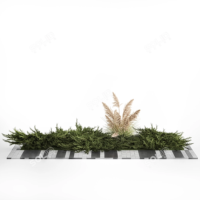 Урбанистический Набор Городской Зелени 3D model image 4