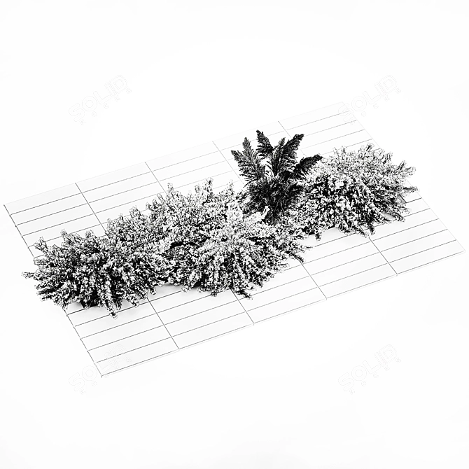 Урбанистический Набор Городской Зелени 3D model image 7