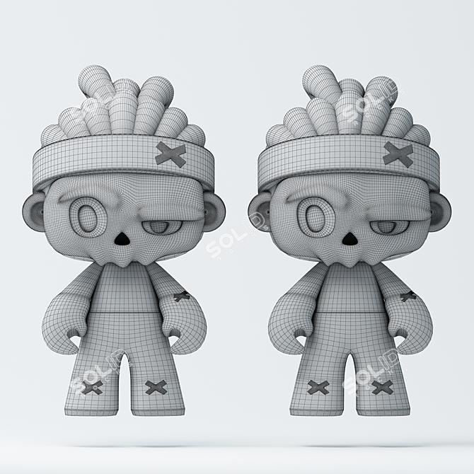 Youthful Cartoon Basketball Model, 3D 3D model image 2