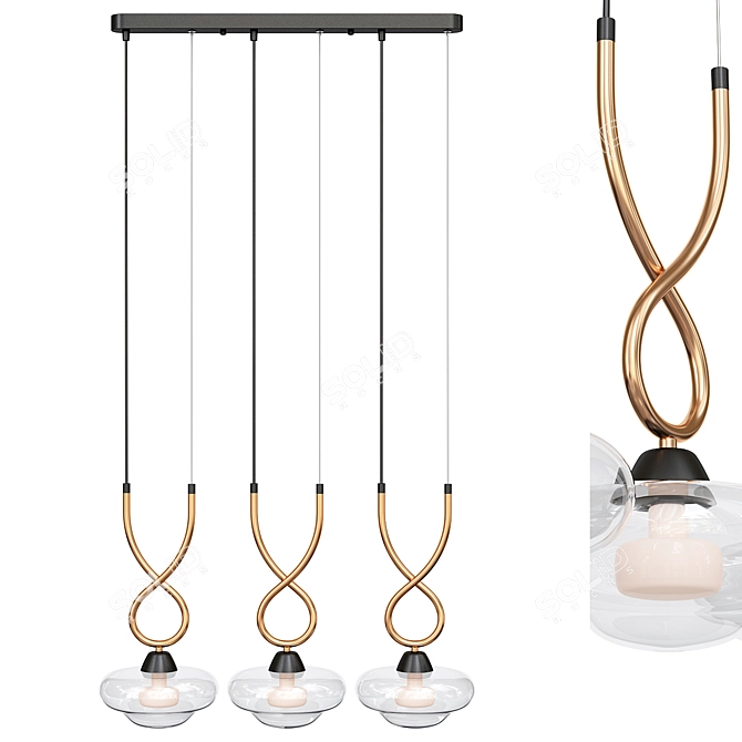 Elegant Yolanda Chandelier 3D model image 1