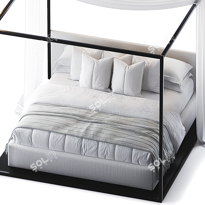 Luxury Alcova Bed by B&B 3D model image 2