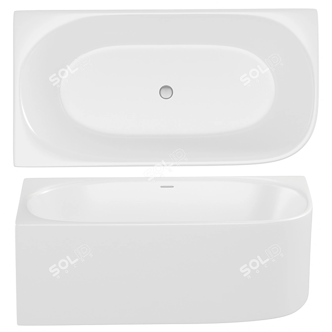 Modern Jacuzzi Tub Design 3D model image 1