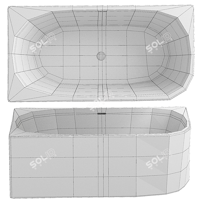 Modern Jacuzzi Tub Design 3D model image 2