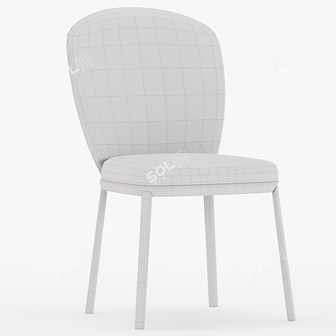 Contemporary Minimalist Style Chair 3D model image 5