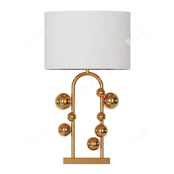 Elegant Gold Mid Modern Lamp 3D model image 1