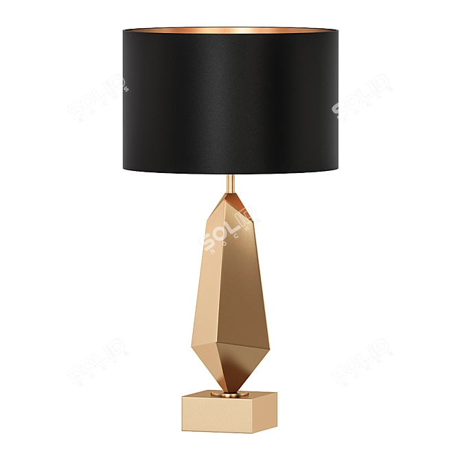 Elegant Brass Table Lamp 3D model image 1