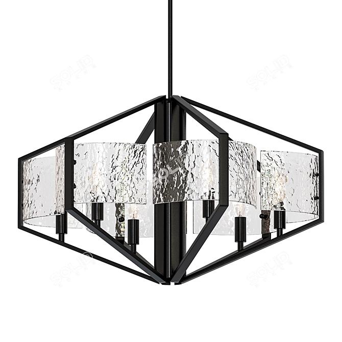 Elegant Golden Chandelier 3162 3D model image 1