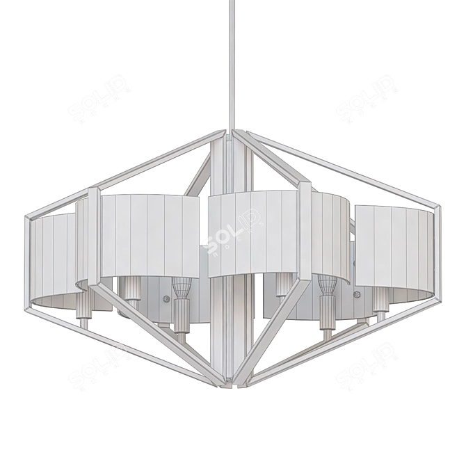 Elegant Golden Chandelier 3162 3D model image 2