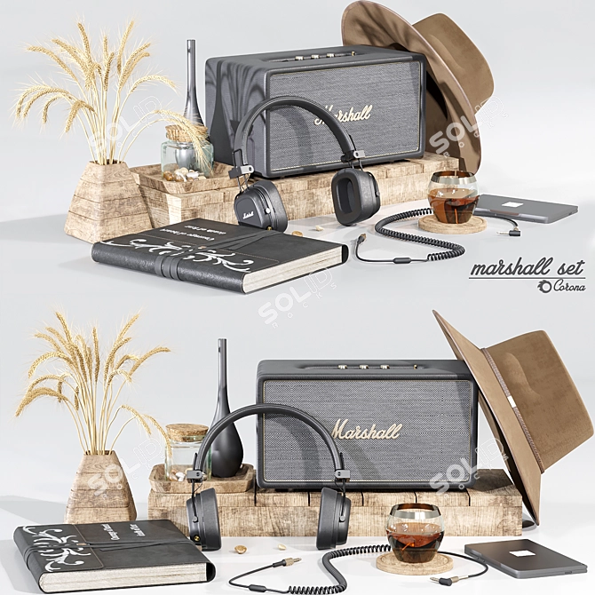 High-Quality Marshall Audio Set 3D model image 7