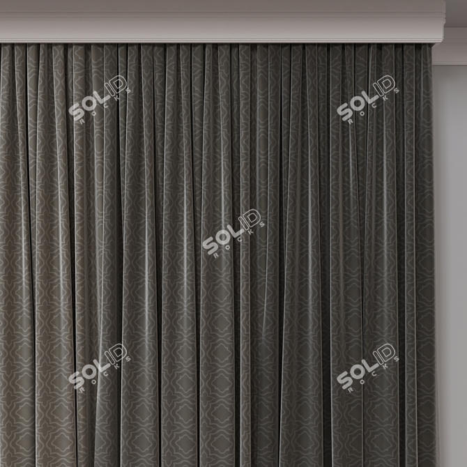 Luxe Window Curtain, 3D Model 3D model image 2