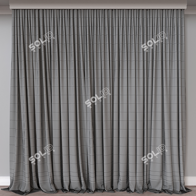 Luxe Window Curtain, 3D Model 3D model image 4