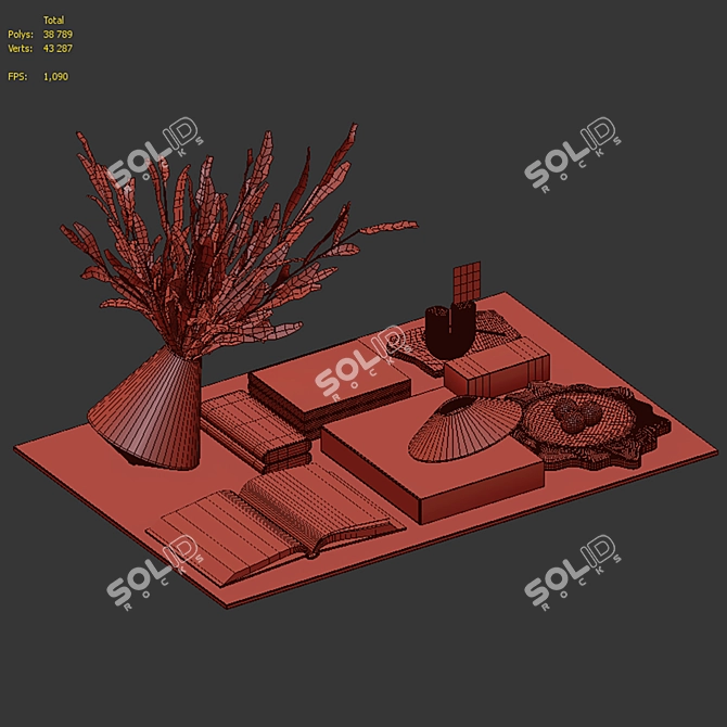 Corner Design Decor Set 3D model image 7