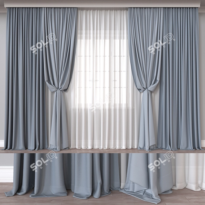 Premium Curtain Model for 3D Visualizations 3D model image 1