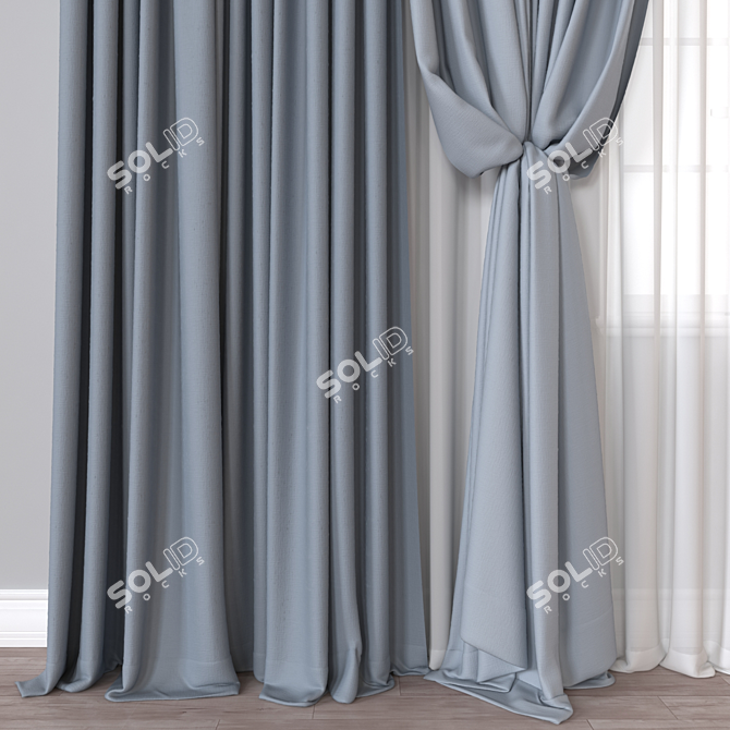 Premium Curtain Model for 3D Visualizations 3D model image 2