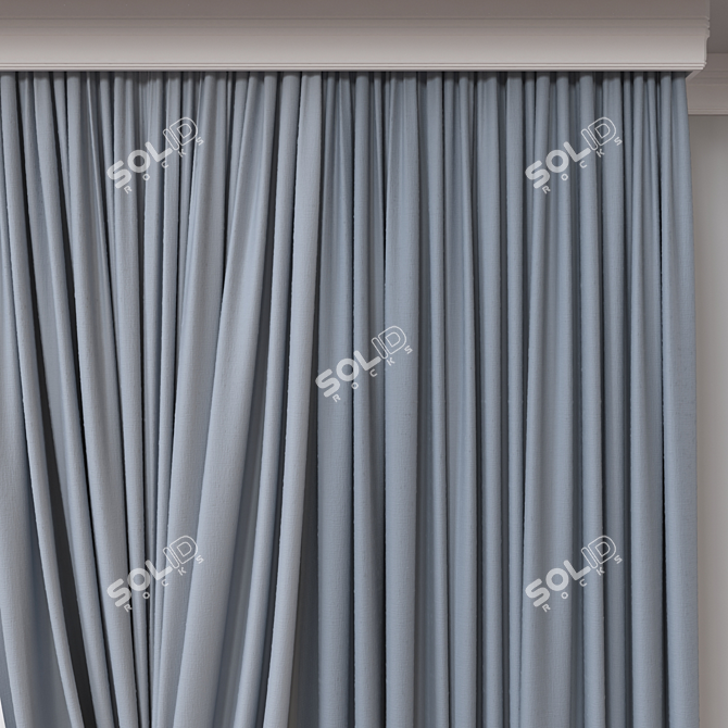 Premium Curtain Model for 3D Visualizations 3D model image 3