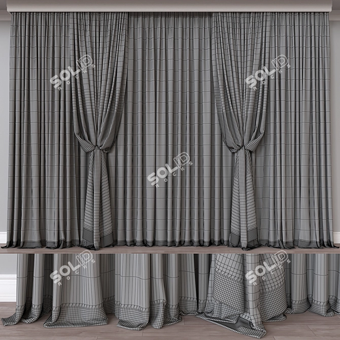 Premium Curtain Model for 3D Visualizations 3D model image 4