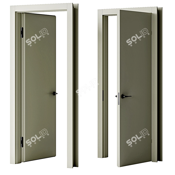 Modern Interior Doors Collection 3D model image 3