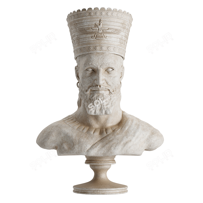 King Cyrus Sculpture: Majestic Replica 3D model image 2