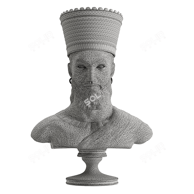 King Cyrus Sculpture: Majestic Replica 3D model image 6