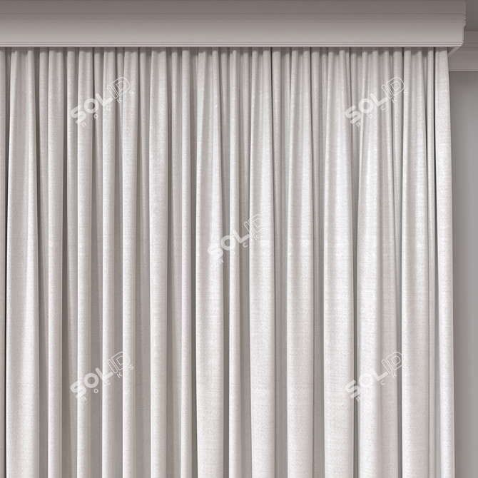 Versatile 3D Curtain Model 3D model image 3