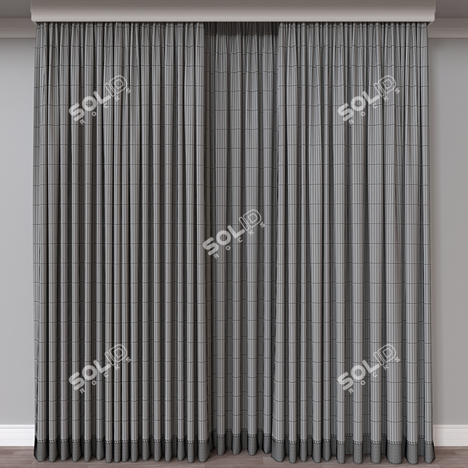 3D Curtain Model for Vray 3D model image 4