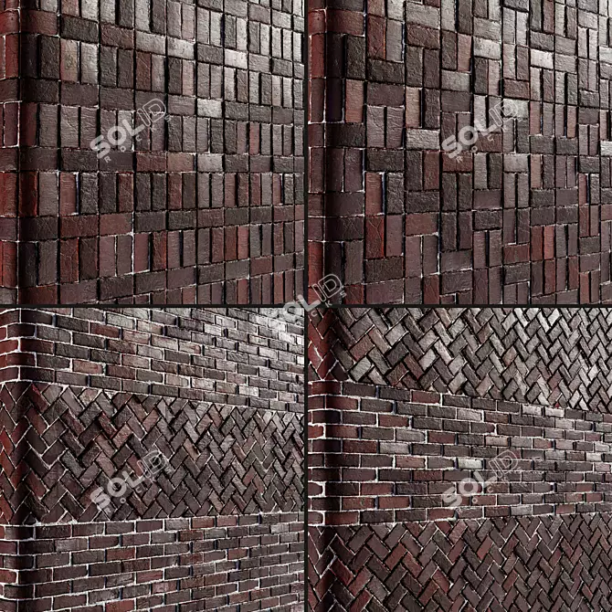 Realistic PBR Brick Materials Set 3D model image 2