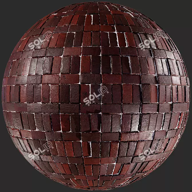 Realistic PBR Brick Materials Set 3D model image 3