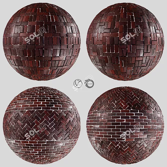 Realistic PBR Brick Materials Set 3D model image 8