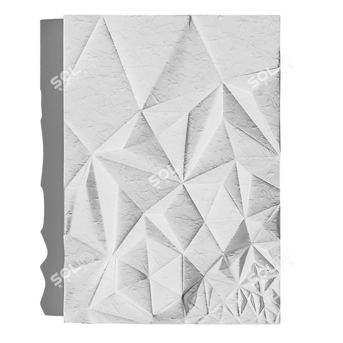 Upcycled Triangular Panel Wall Art 3D model image 5