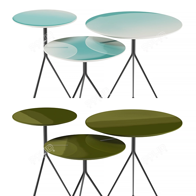 Baxter Liquid Side Tables 3D model image 4