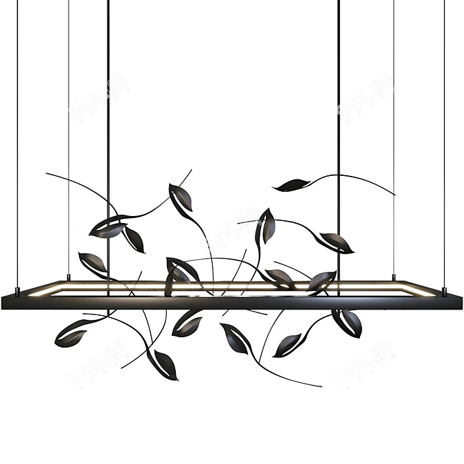 Modern LED Linear Light Fixture 3D model image 2