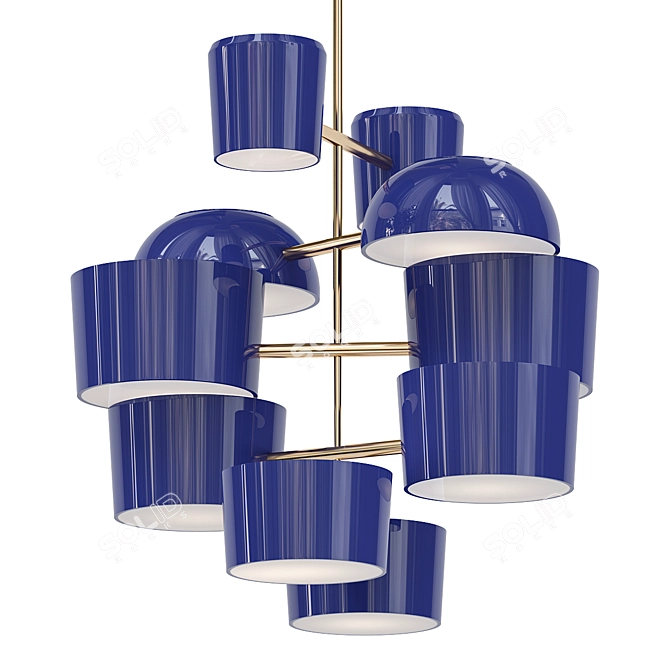 Floral Elegance Ceiling Light 3D model image 1