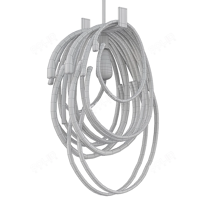 Elegant Pendant Lighting Fixture 3D model image 2