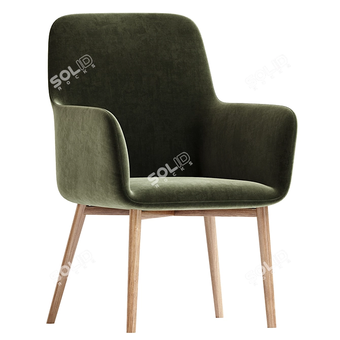 Contemporary Mark Armchair Collection 3D model image 1