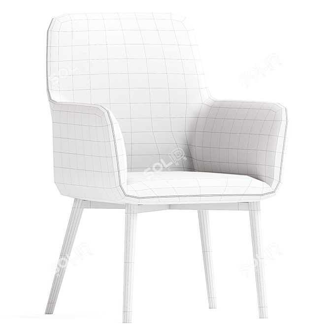 Contemporary Mark Armchair Collection 3D model image 4