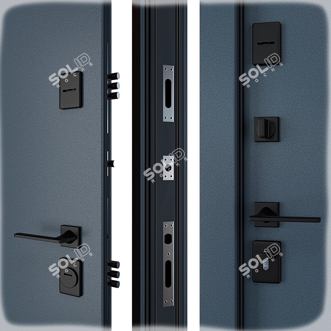 Metal Door Olimpia Abvehr 900x2050mm 3D model image 2