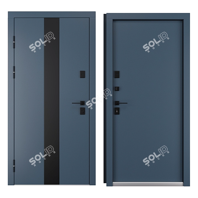 Metal Door Olimpia Abvehr 900x2050mm 3D model image 3