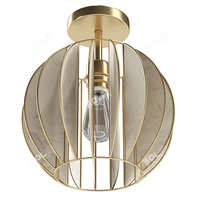 Capiz Shell Flush Mount Light 3D model image 3