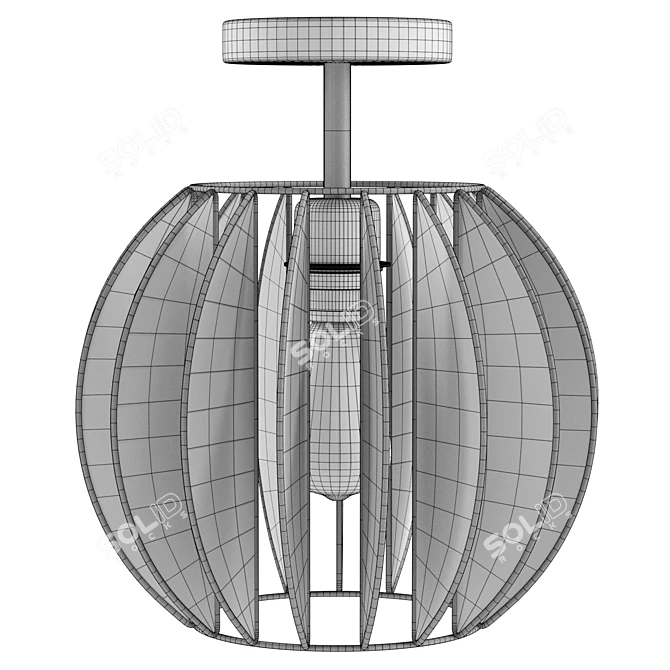 Capiz Shell Flush Mount Light 3D model image 6