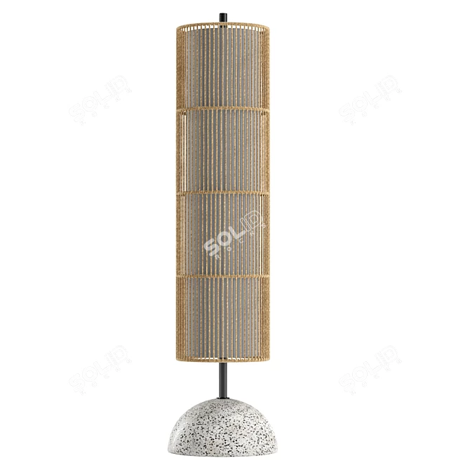 Modern Floor Lamp with UVs 3D model image 1