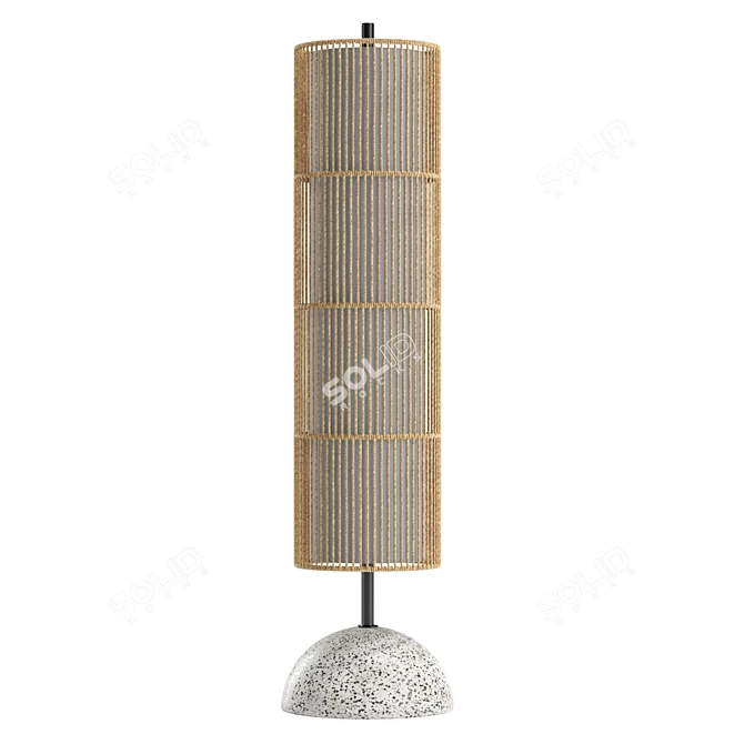 Modern Floor Lamp with UVs 3D model image 2