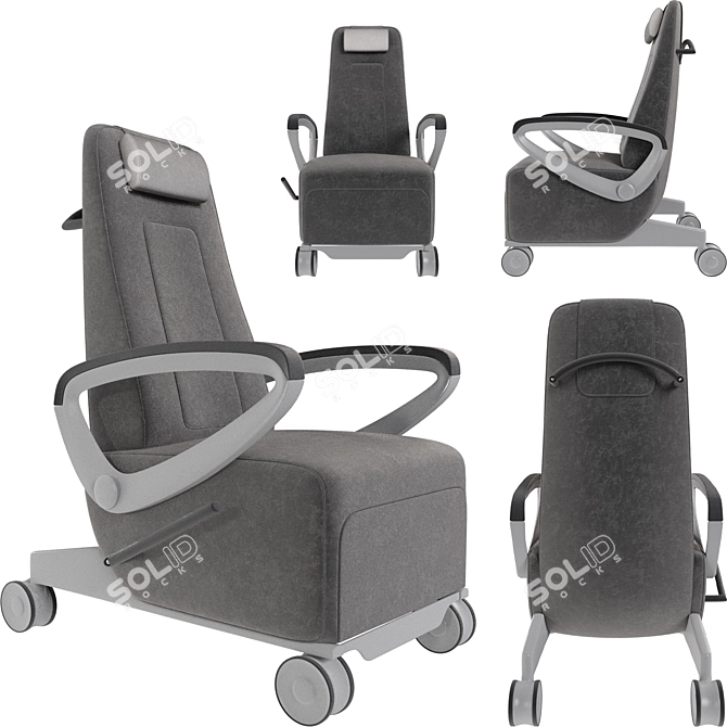 Quadro Recliner: Stylish, Comfortable, Modern 3D model image 1