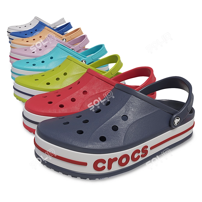 Versatile Crocs Footwear 3D model image 3