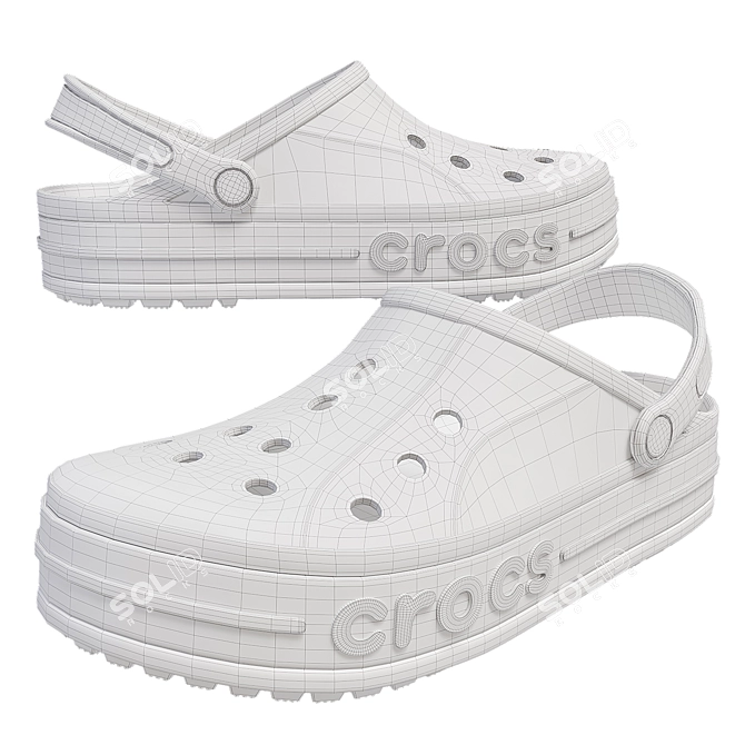 Versatile Crocs Footwear 3D model image 6