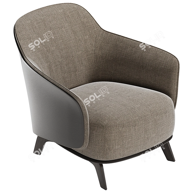 Modern Elegance: Poliform Kaori Armchair 3D model image 2