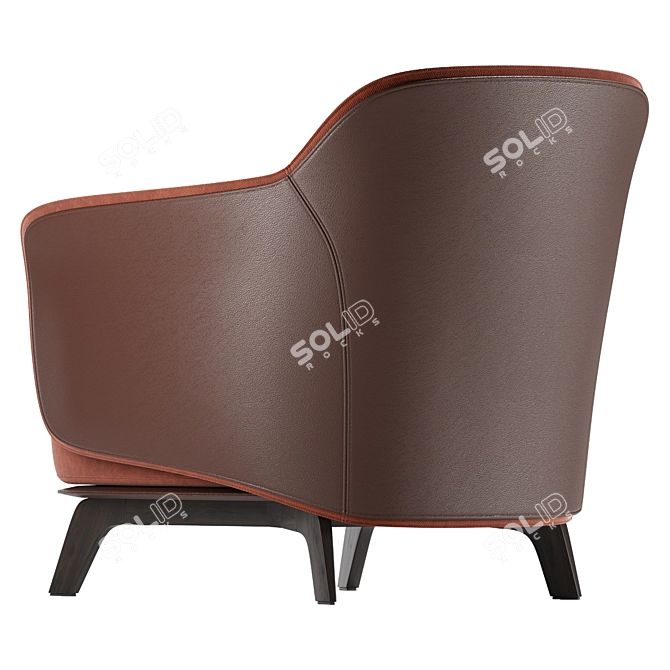 Modern Elegance: Poliform Kaori Armchair 3D model image 4